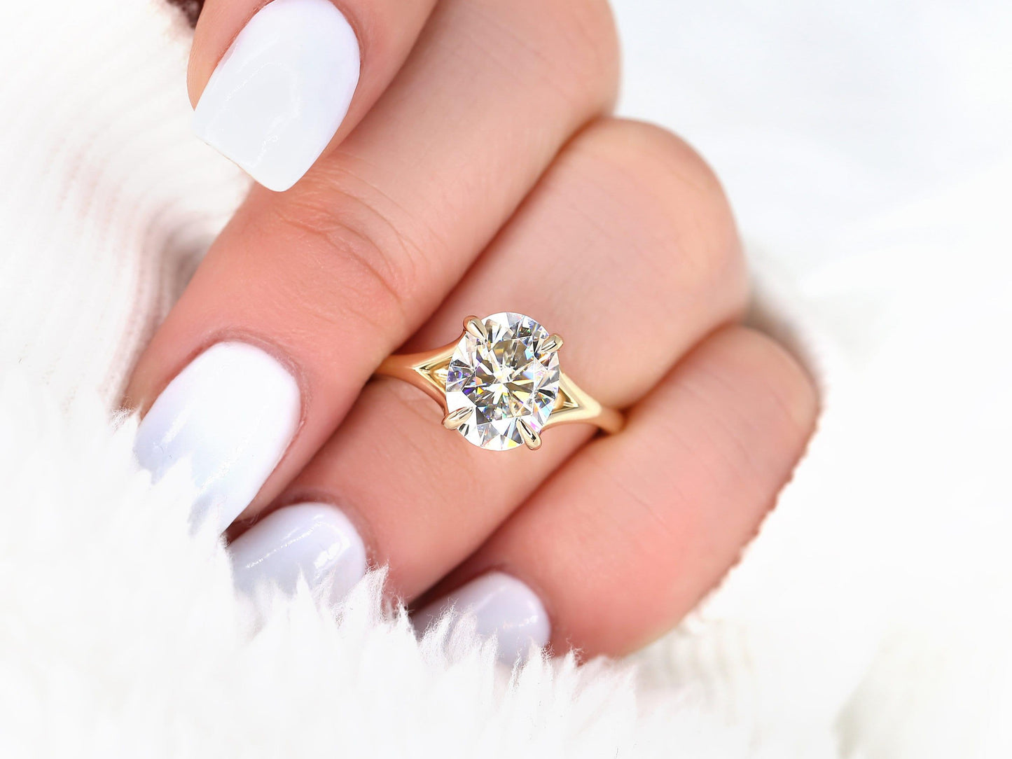 2 CT Emerald Pave Moissanite Engagement Ring
