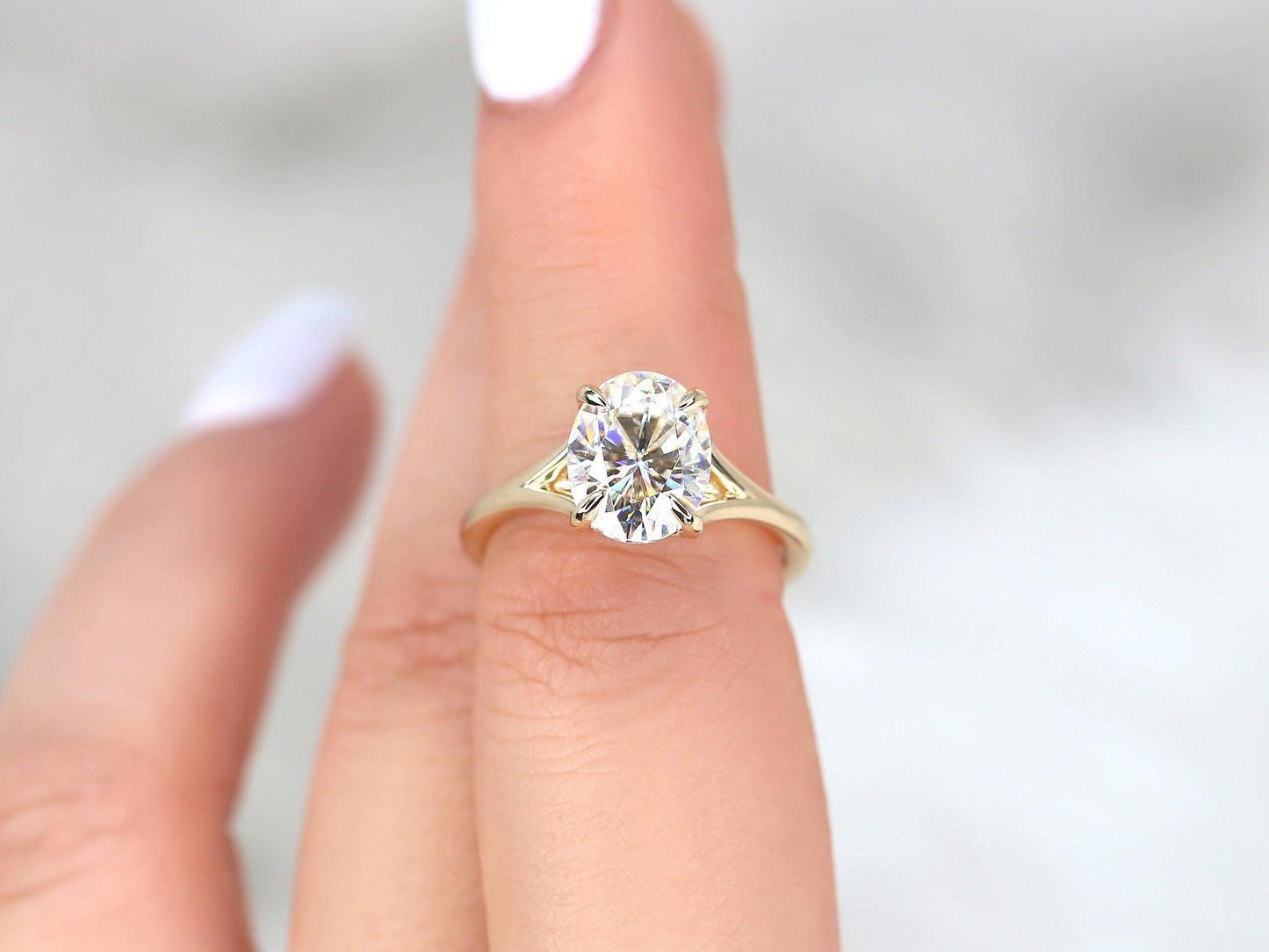 2 CT Emerald Pave Moissanite Engagement Ring
