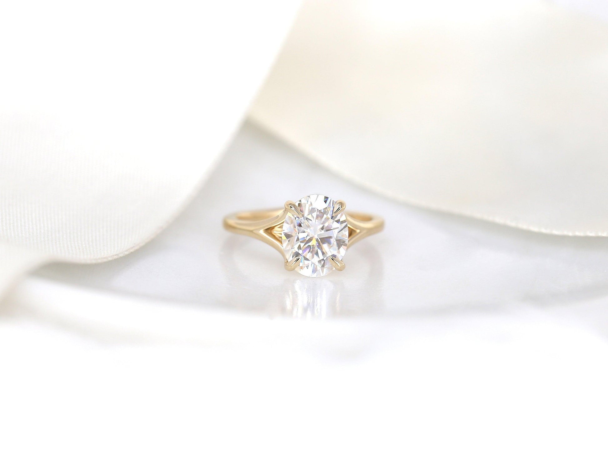 2 CT Emerald Pave Moissanite Engagement Ring