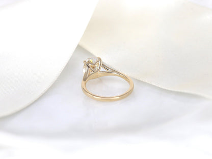 2 CT Emerald Pave Moissanite Engagement Ring