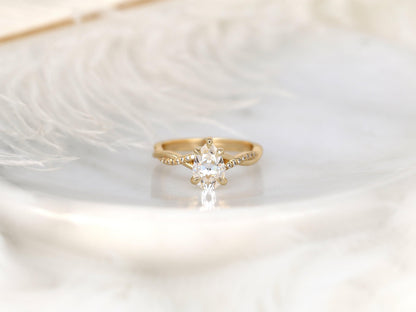 2 CT Emerald Pave Moissanite Engagement Ring