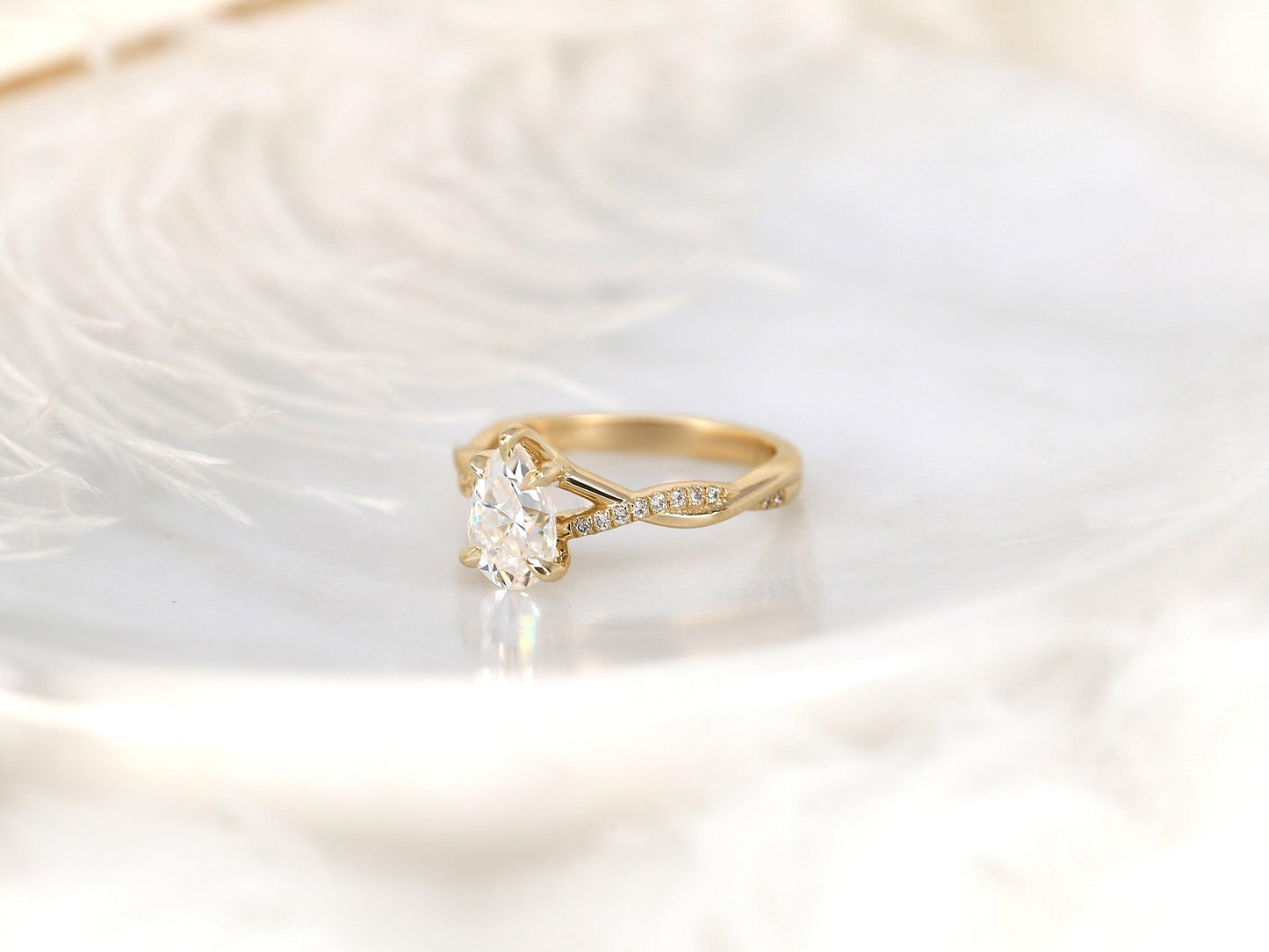 2 CT Emerald Pave Moissanite Engagement Ring
