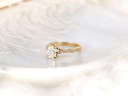 2 CT Emerald Pave Moissanite Engagement Ring