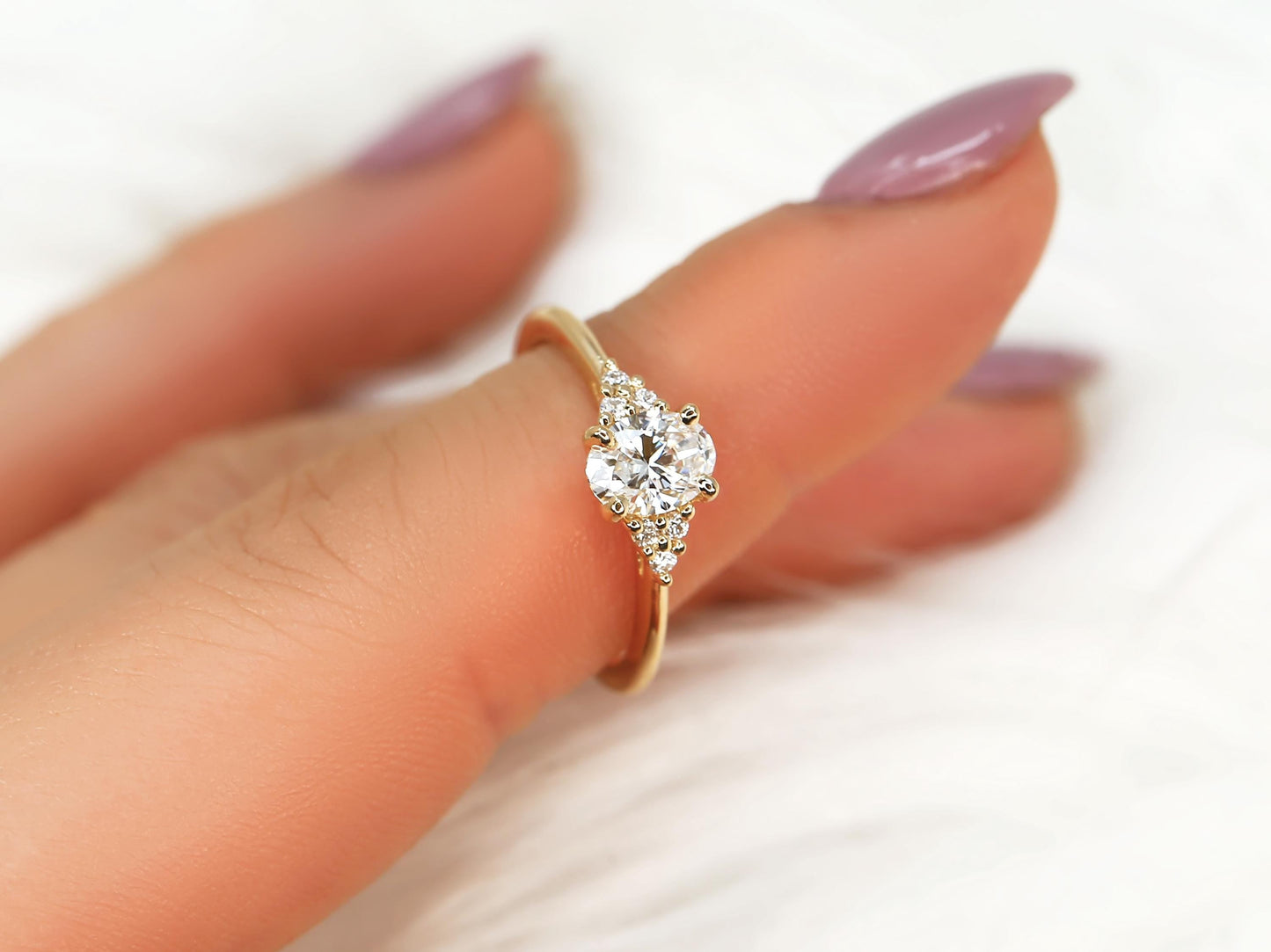 2 CT Emerald Pave Moissanite Engagement Ring