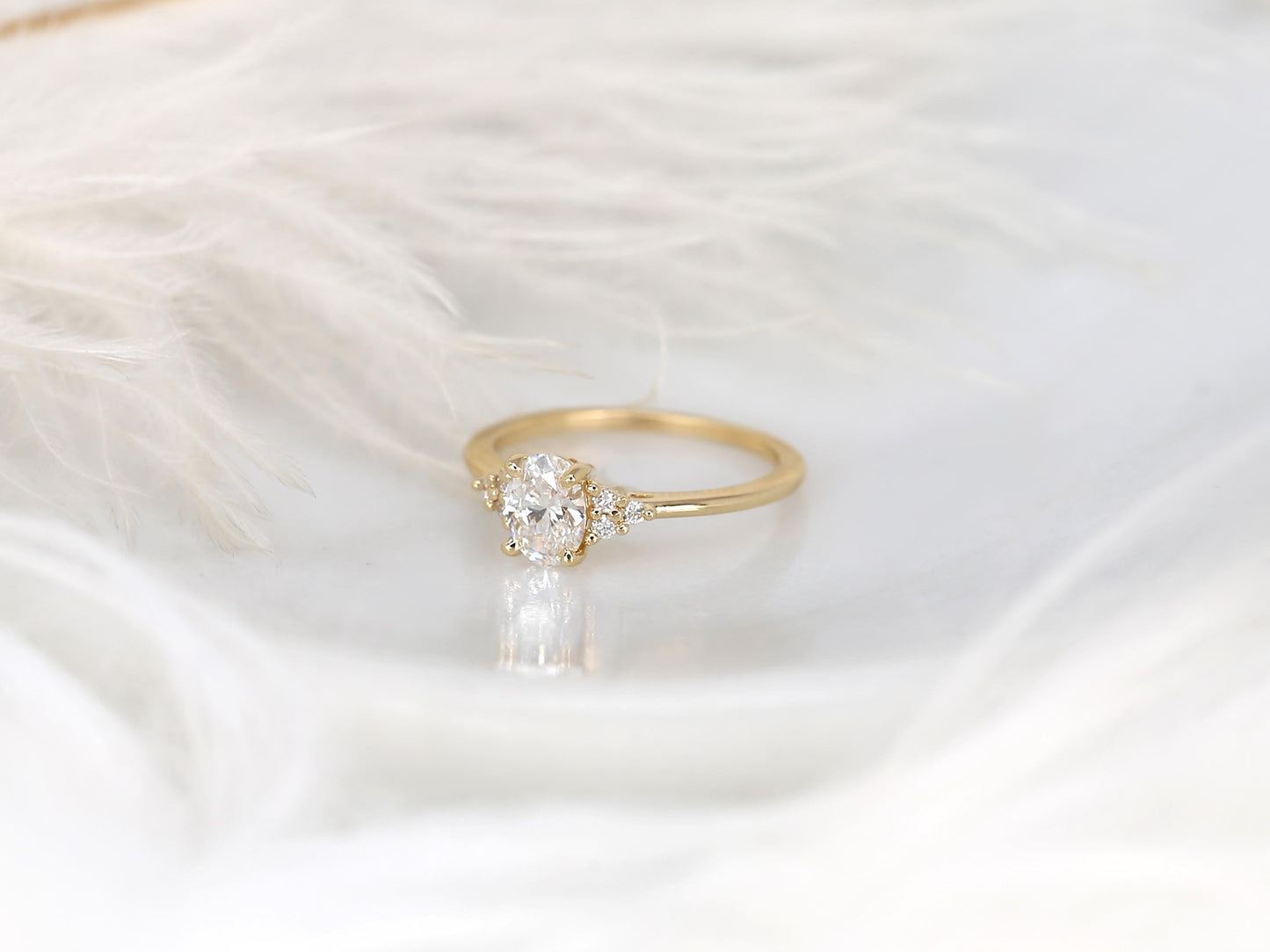 2 CT Emerald Pave Moissanite Engagement Ring