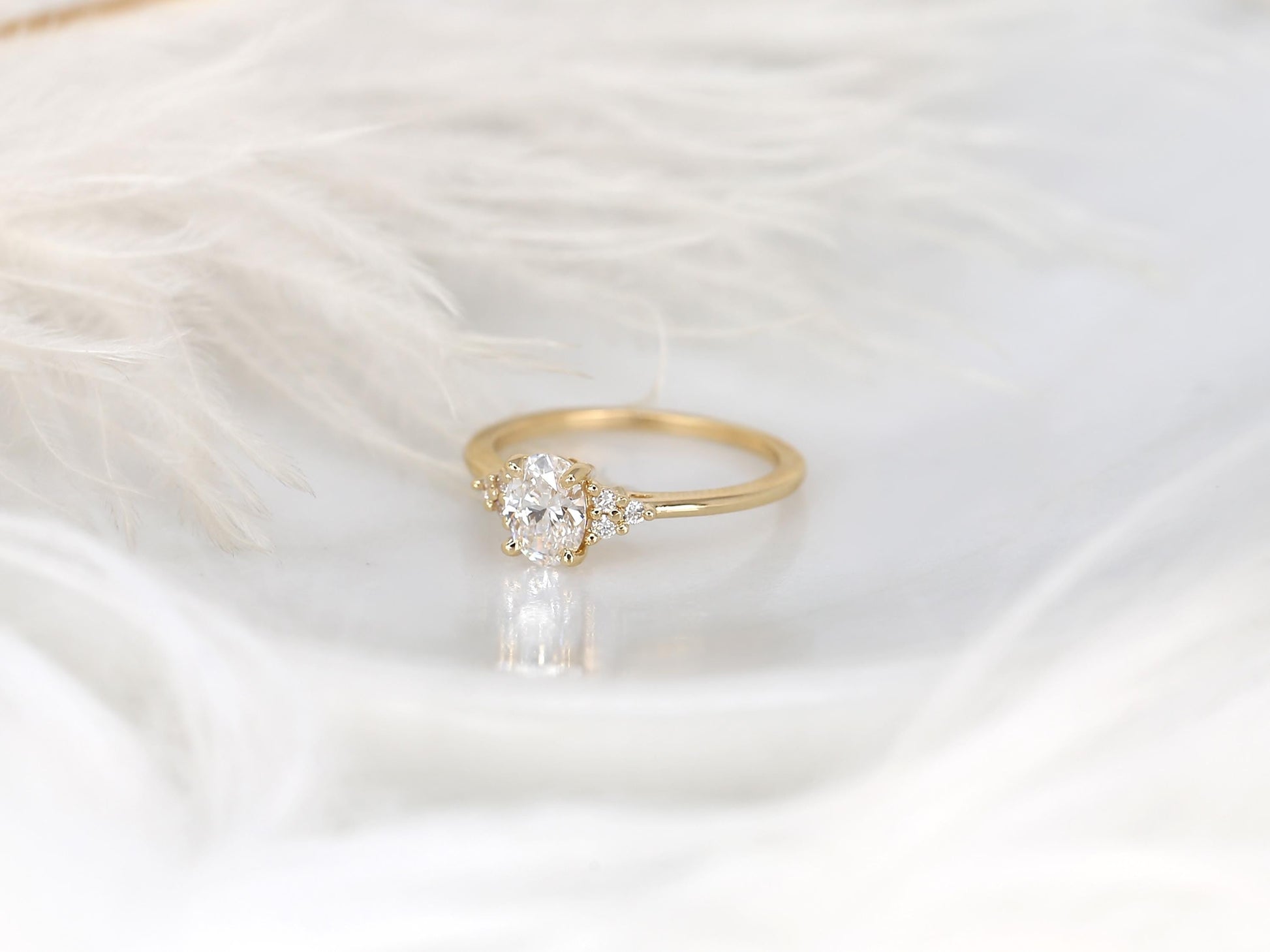 2 CT Emerald Pave Moissanite Engagement Ring