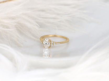 2 CT Emerald Pave Moissanite Engagement Ring