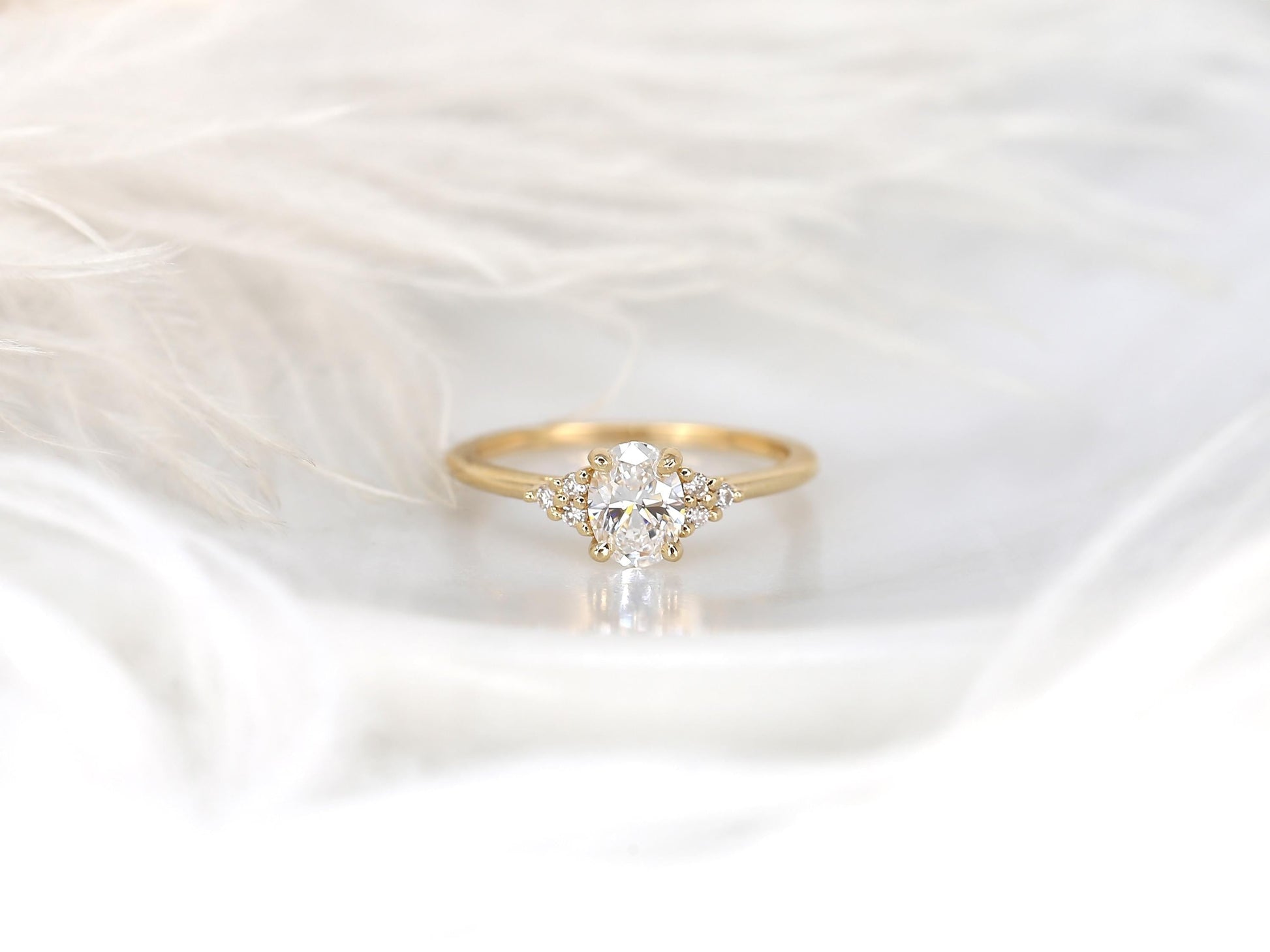 2 CT Emerald Pave Moissanite Engagement Ring