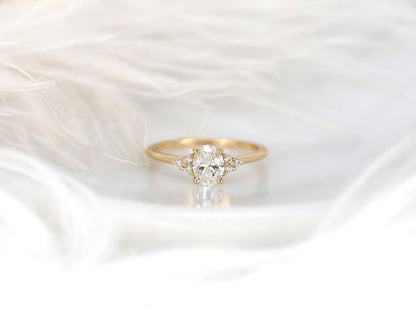 2 CT Emerald Pave Moissanite Engagement Ring