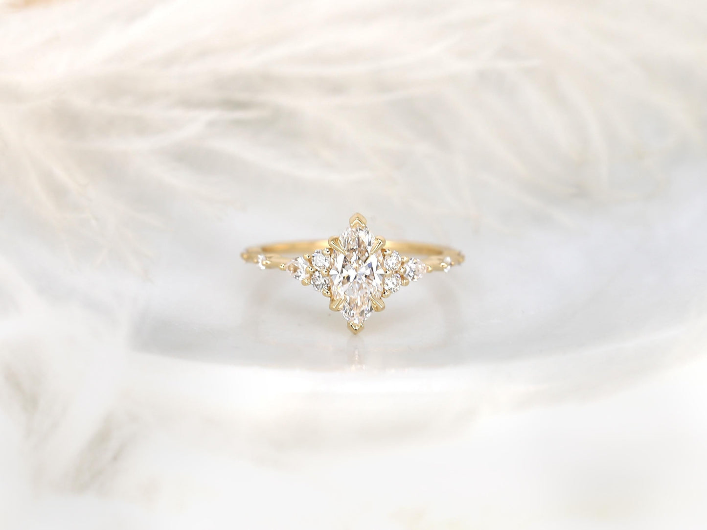 2 CT Emerald Pave Moissanite Engagement Ring