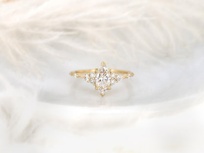 2 CT Emerald Pave Moissanite Engagement Ring