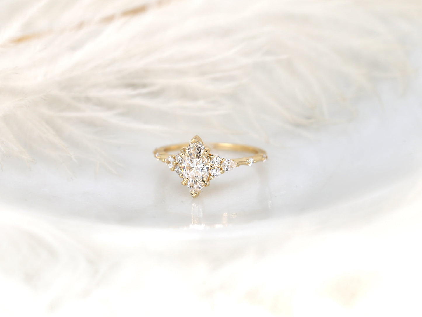 2 CT Emerald Pave Moissanite Engagement Ring