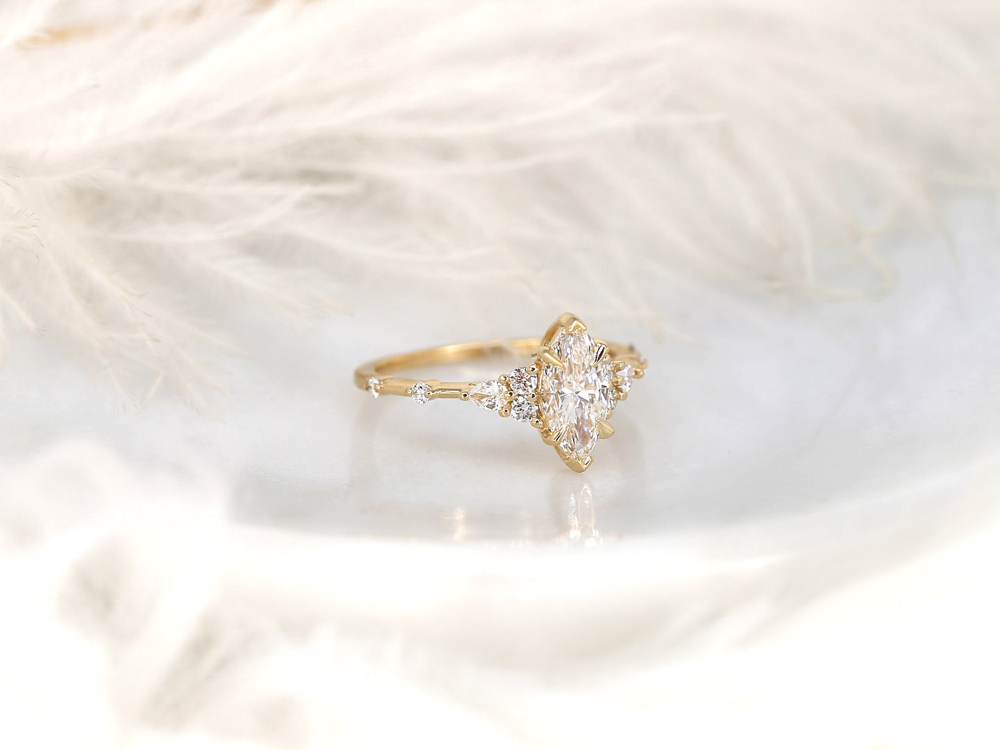 2 CT Emerald Pave Moissanite Engagement Ring