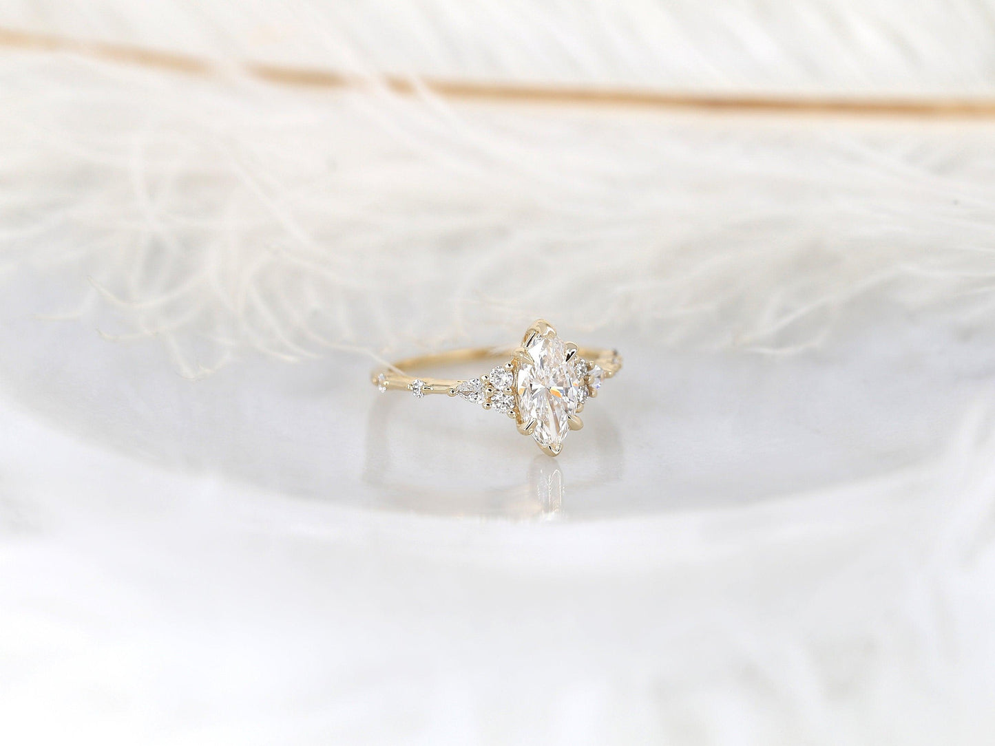 2 CT Emerald Pave Moissanite Engagement Ring