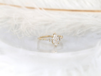 2 CT Emerald Pave Moissanite Engagement Ring