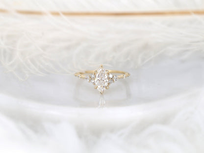 2 CT Emerald Pave Moissanite Engagement Ring