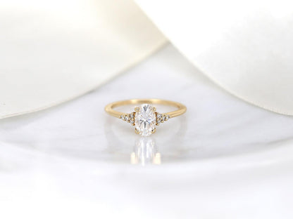 2 CT Emerald Pave Moissanite Engagement Ring