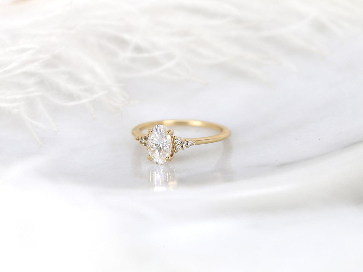 2 CT Emerald Pave Moissanite Engagement Ring