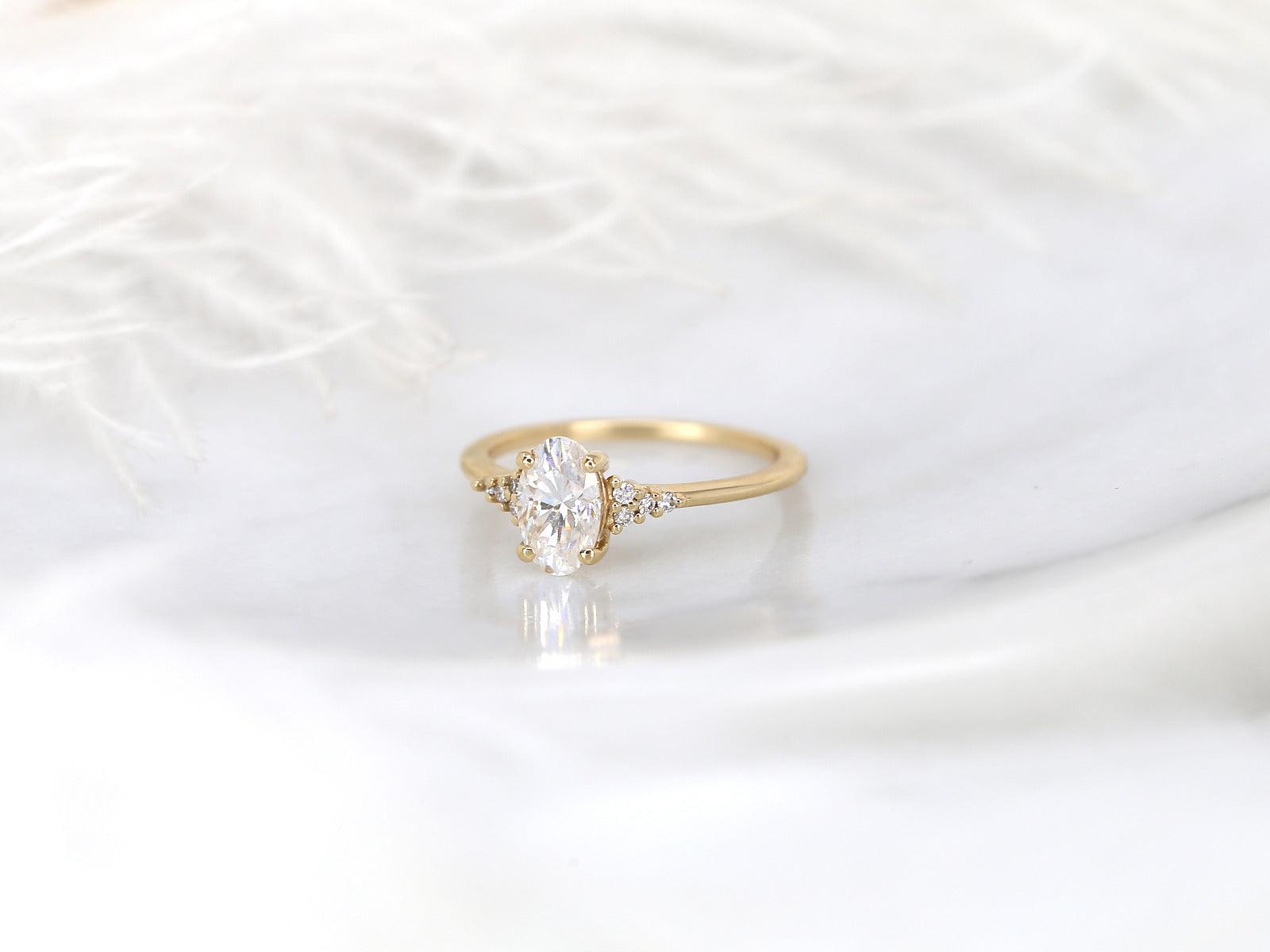 2 CT Emerald Pave Moissanite Engagement Ring
