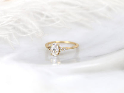 2 CT Emerald Pave Moissanite Engagement Ring