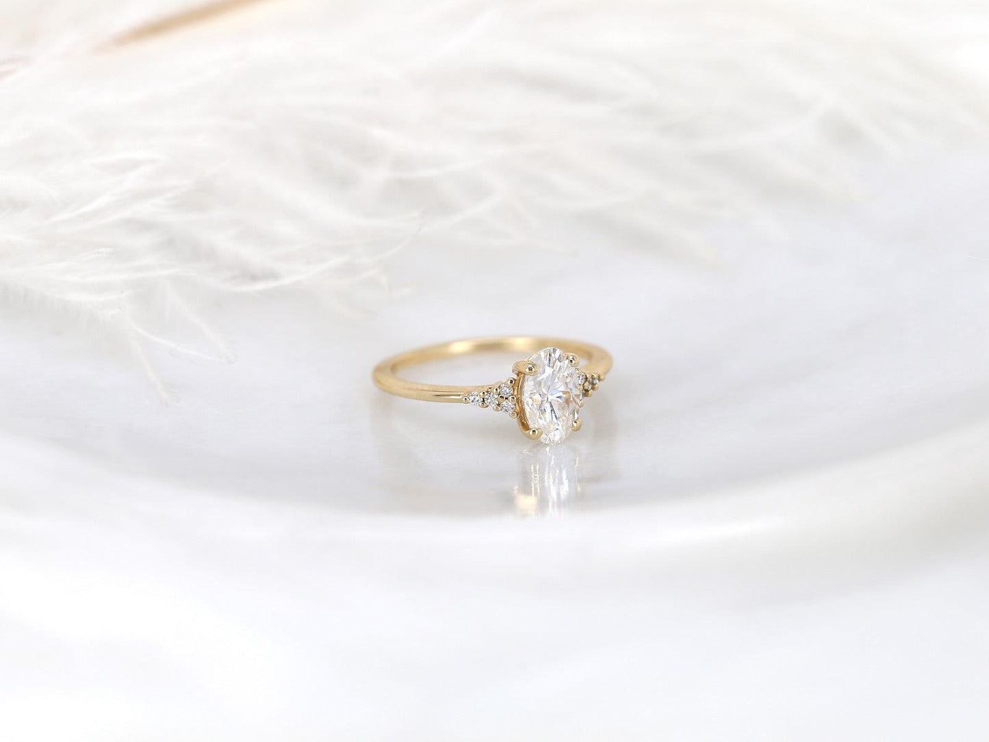 2 CT Emerald Pave Moissanite Engagement Ring