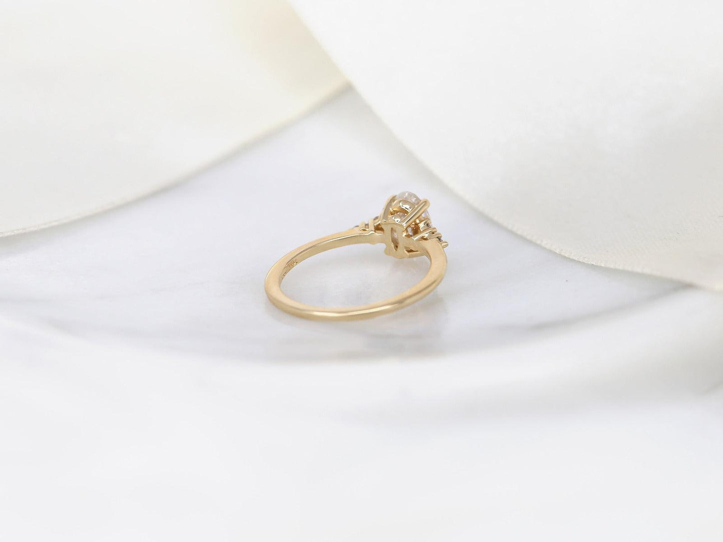 2 CT Emerald Pave Moissanite Engagement Ring
