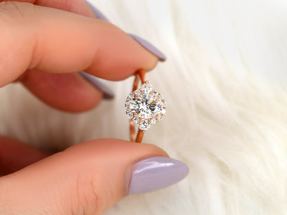 2 CT Emerald Pave Moissanite Engagement Ring