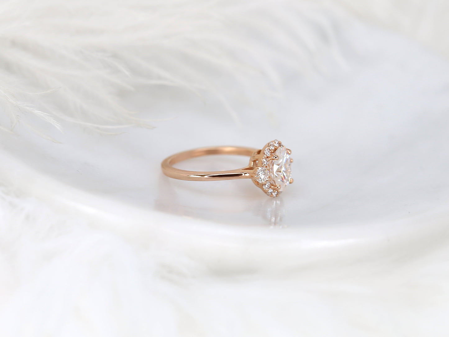2 CT Emerald Pave Moissanite Engagement Ring