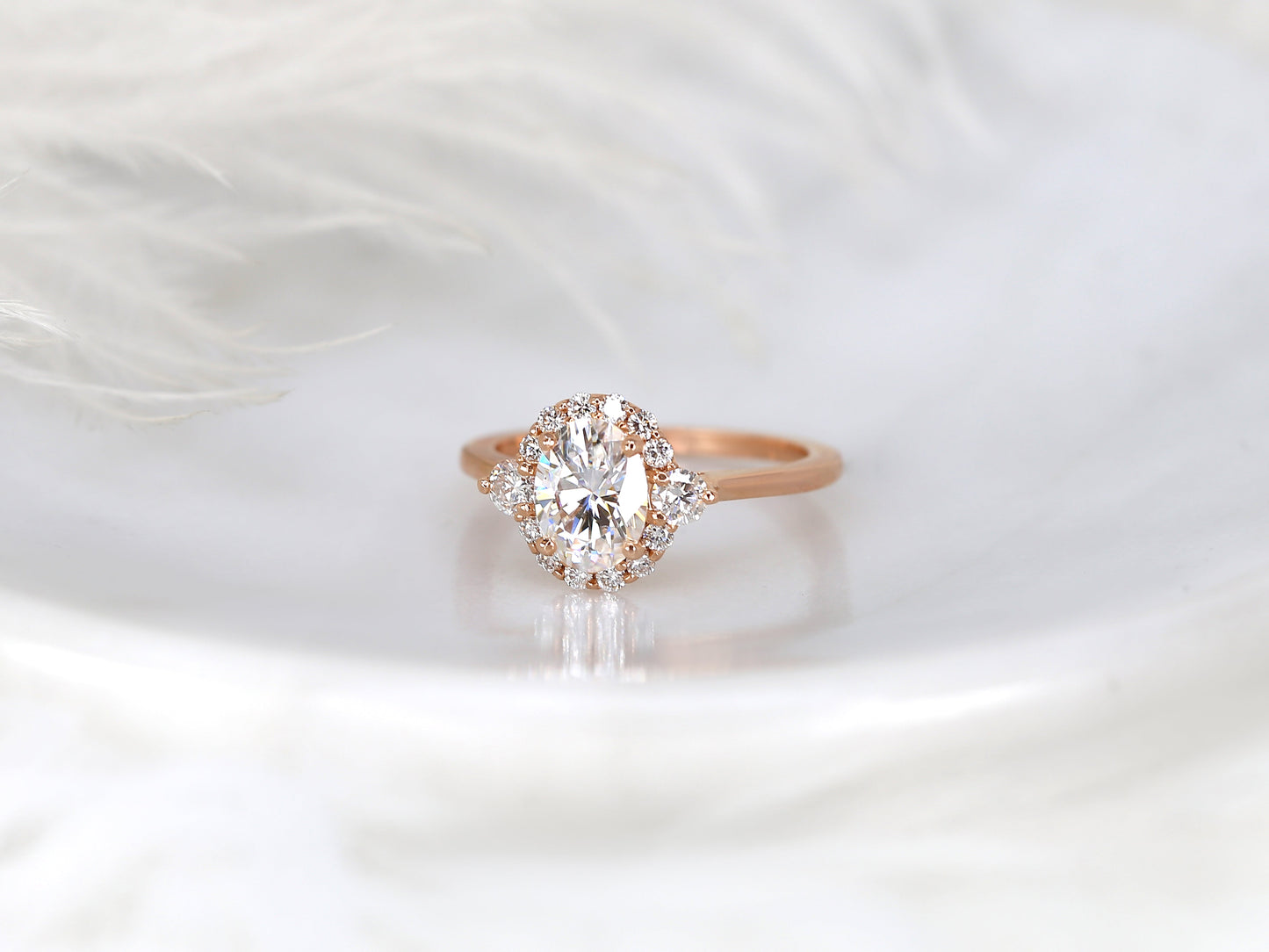 2 CT Emerald Pave Moissanite Engagement Ring