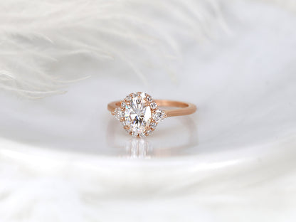 2 CT Emerald Pave Moissanite Engagement Ring