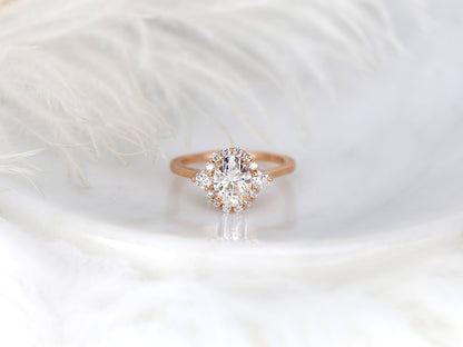 2 CT Emerald Pave Moissanite Engagement Ring