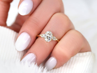 2 CT Emerald Pave Moissanite Engagement Ring