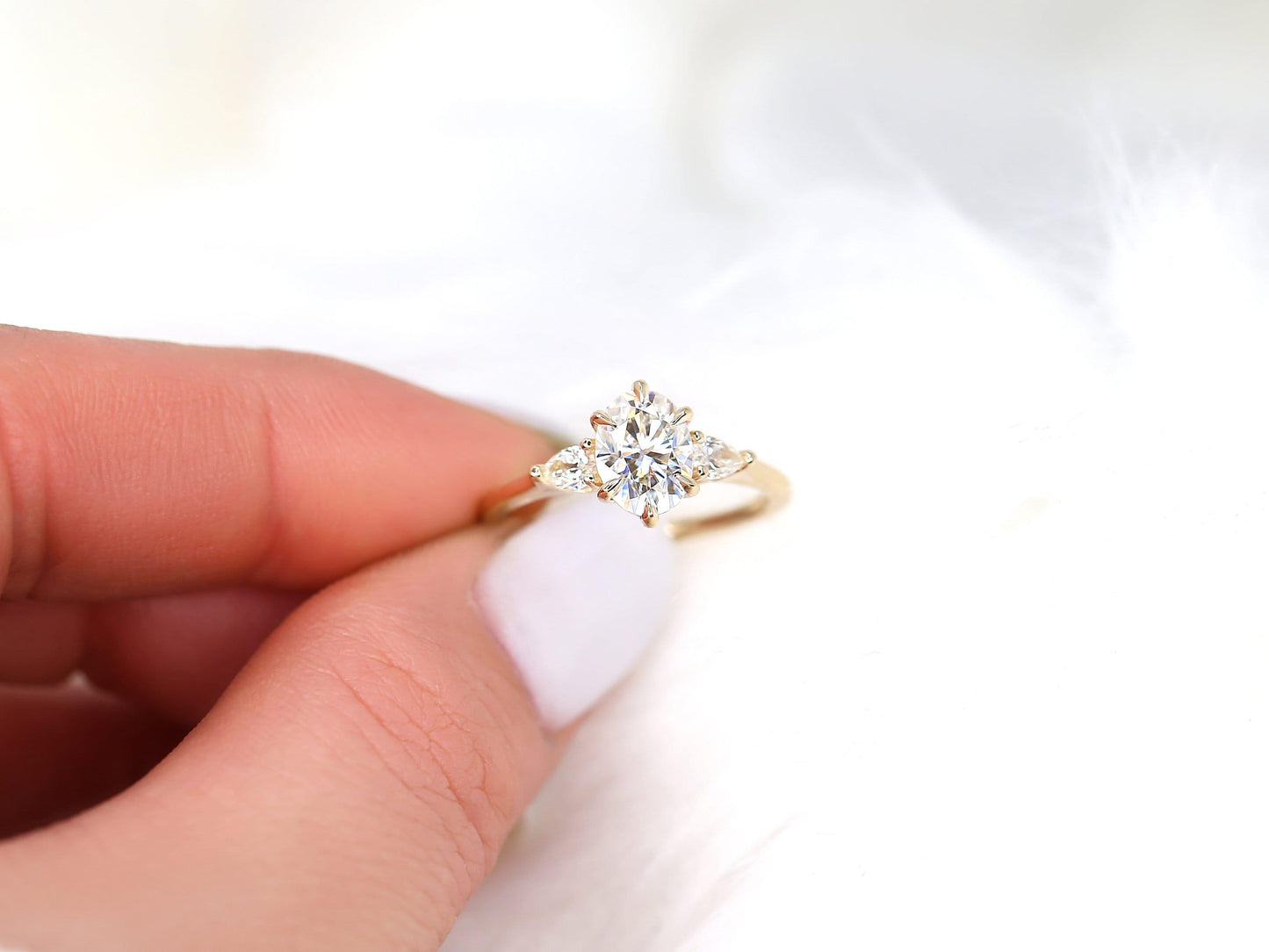 2 CT Emerald Pave Moissanite Engagement Ring
