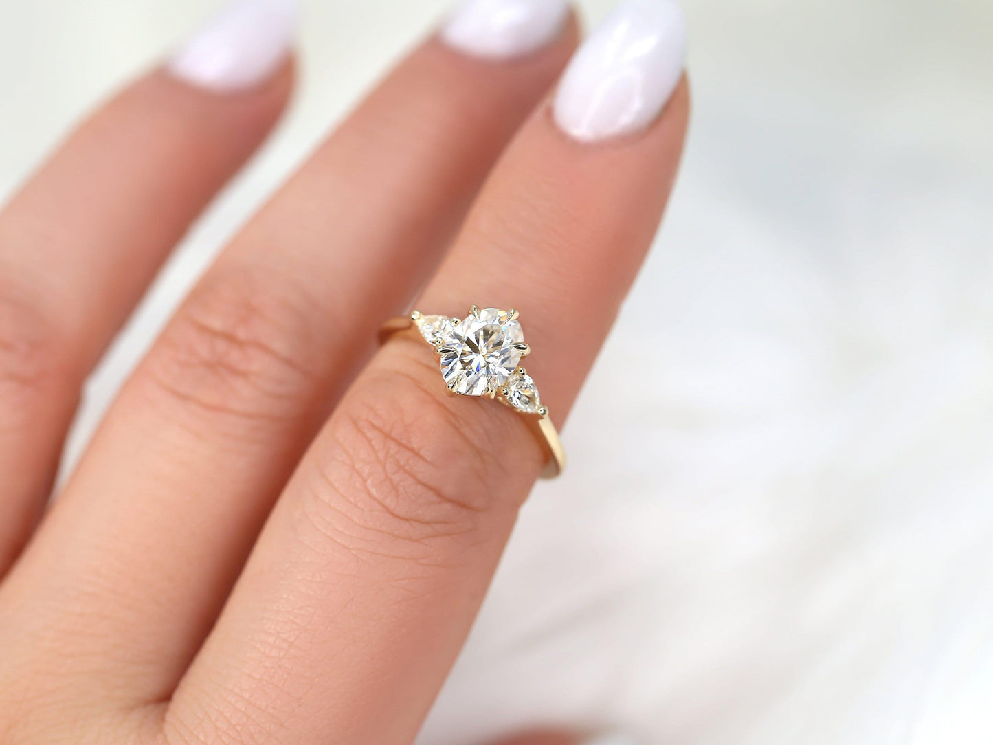 2 CT Emerald Pave Moissanite Engagement Ring