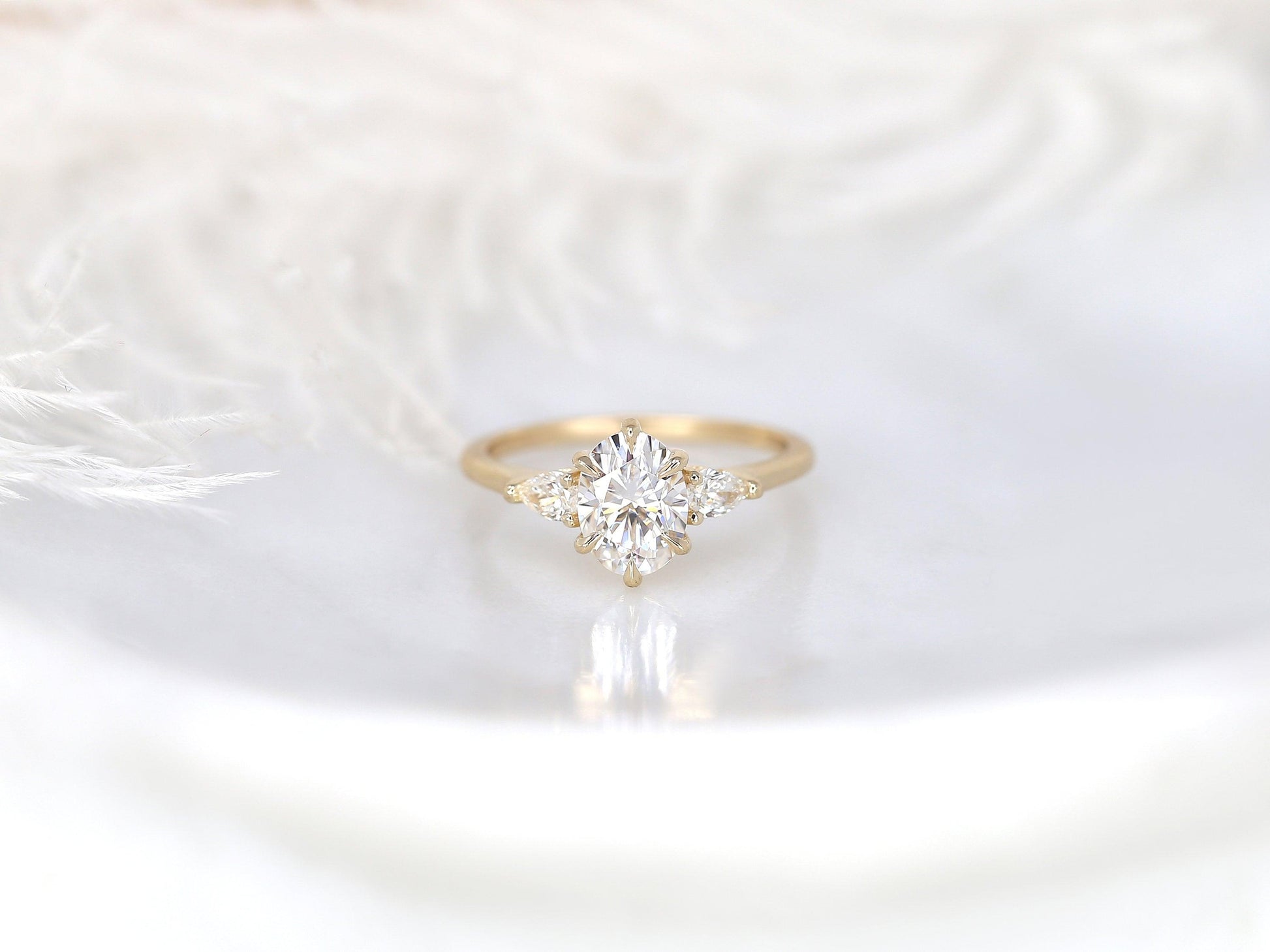 2 CT Emerald Pave Moissanite Engagement Ring
