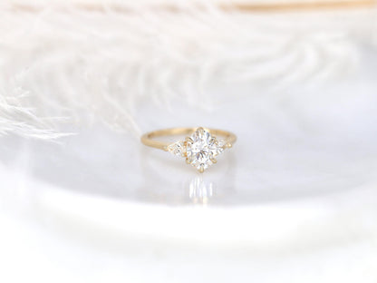 2 CT Emerald Pave Moissanite Engagement Ring