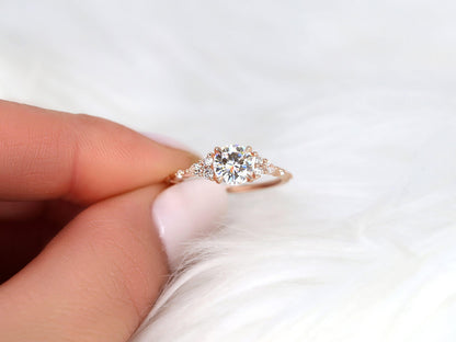 2 CT Emerald Pave Moissanite Engagement Ring