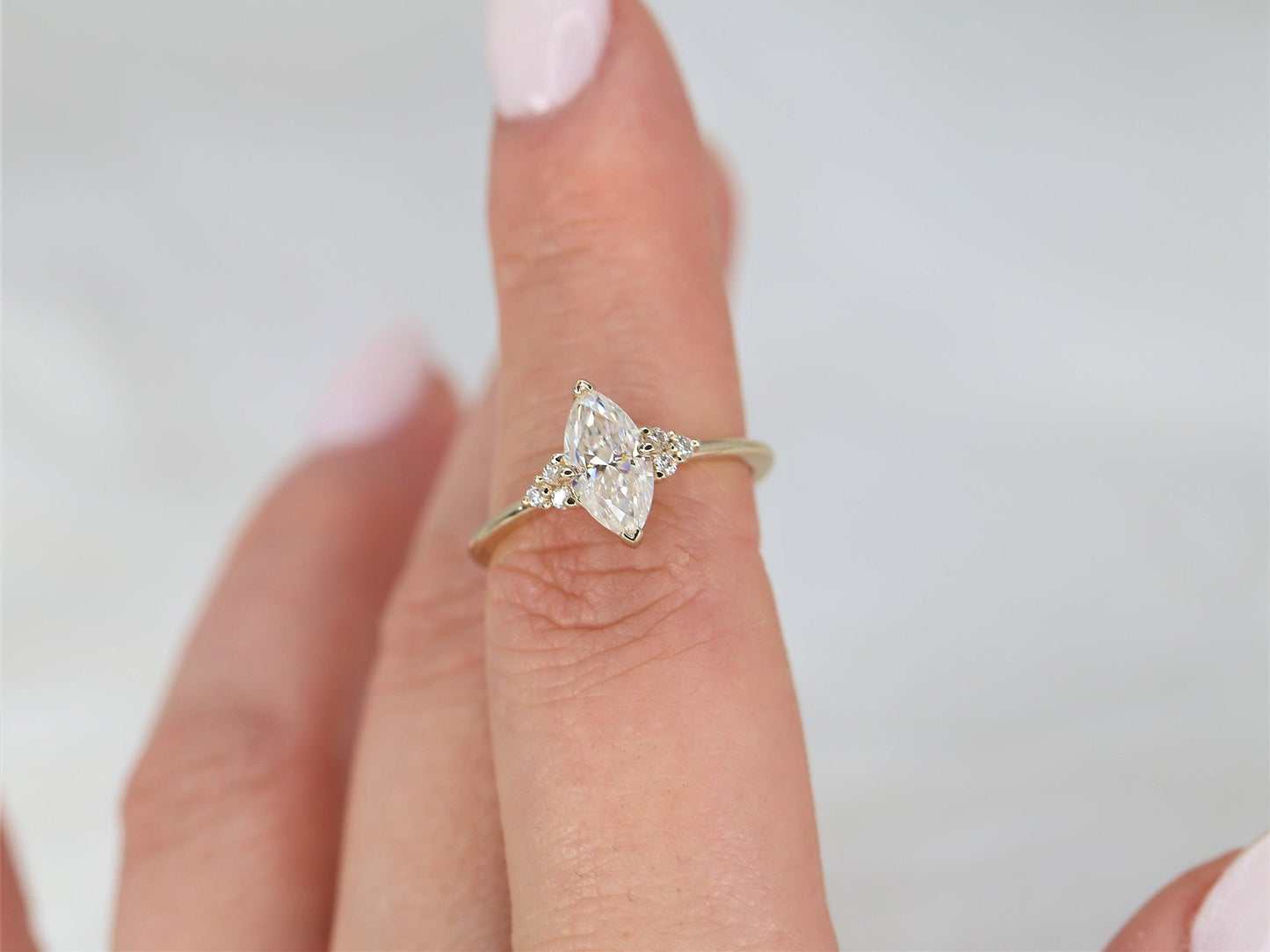 2 CT Emerald Pave Moissanite Engagement Ring