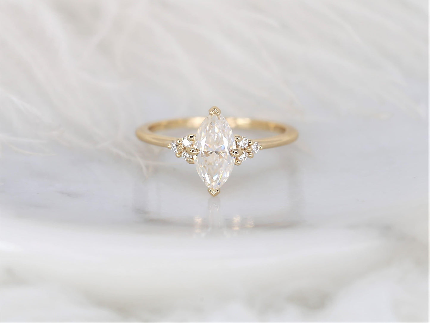 2 CT Emerald Pave Moissanite Engagement Ring