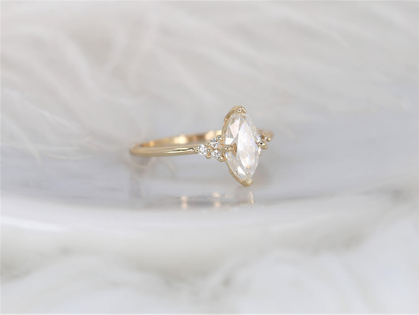 2 CT Emerald Pave Moissanite Engagement Ring