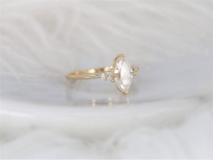 2 CT Emerald Pave Moissanite Engagement Ring