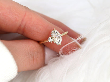 2 CT Emerald Pave Moissanite Engagement Ring
