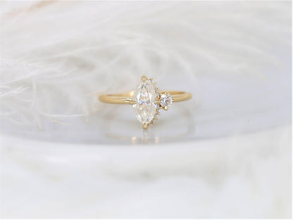 2 CT Emerald Pave Moissanite Engagement Ring
