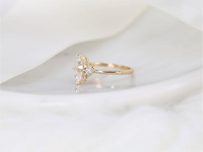 2 CT Emerald Pave Moissanite Engagement Ring