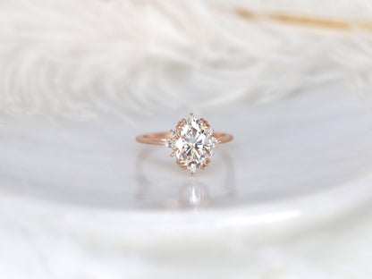 2 CT Emerald Pave Moissanite Engagement Ring