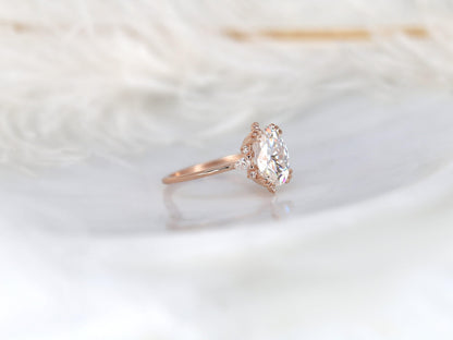 2 CT Emerald Pave Moissanite Engagement Ring