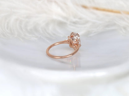 2 CT Emerald Pave Moissanite Engagement Ring