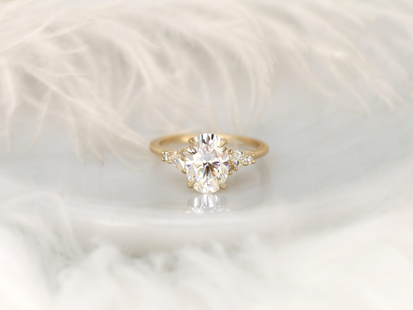 2 CT Emerald Pave Moissanite Engagement Ring