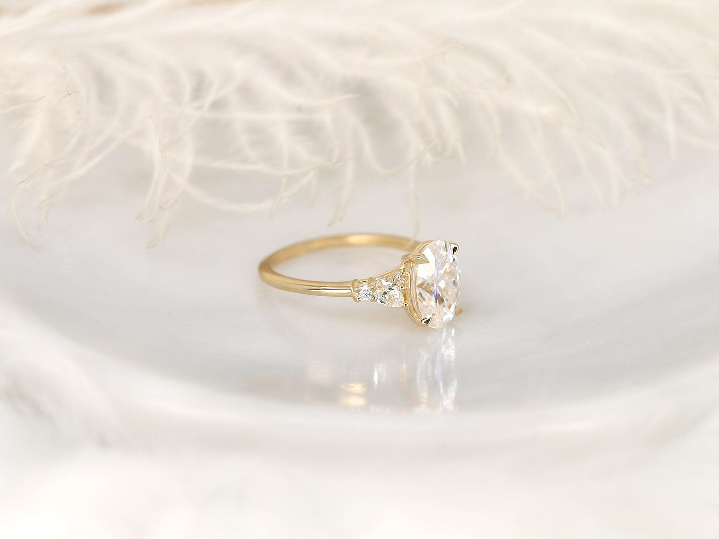 2 CT Emerald Pave Moissanite Engagement Ring