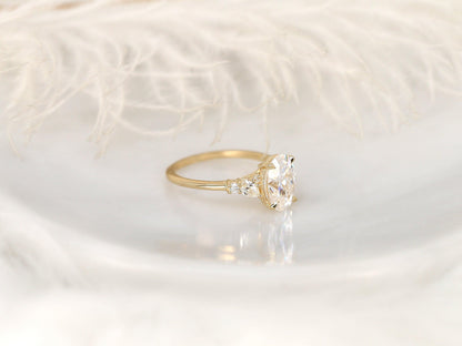 2 CT Emerald Pave Moissanite Engagement Ring